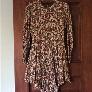 Fall pattern, long sleeve, dress